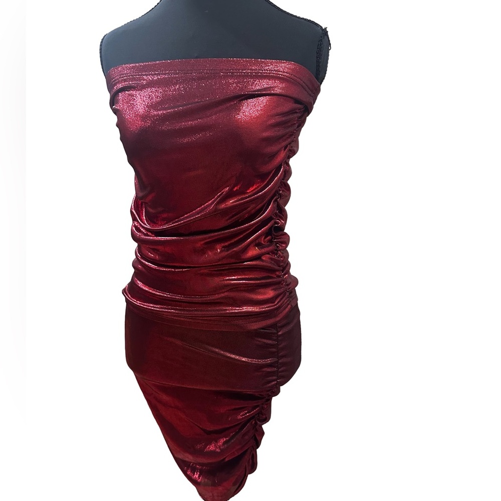 Bundle: Metallic Red Tube Tops – Sizes XS & S